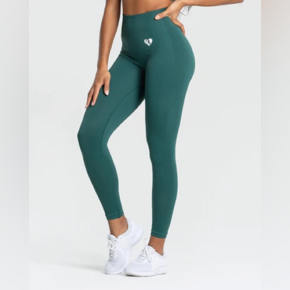 NWT Women's Best Power Seamless Leggings Forest Green Medium